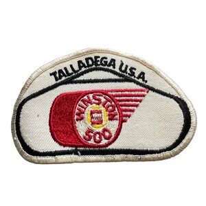 Vintage Talladega USA Winston 500 Racing Patch Embroidered Red White Black